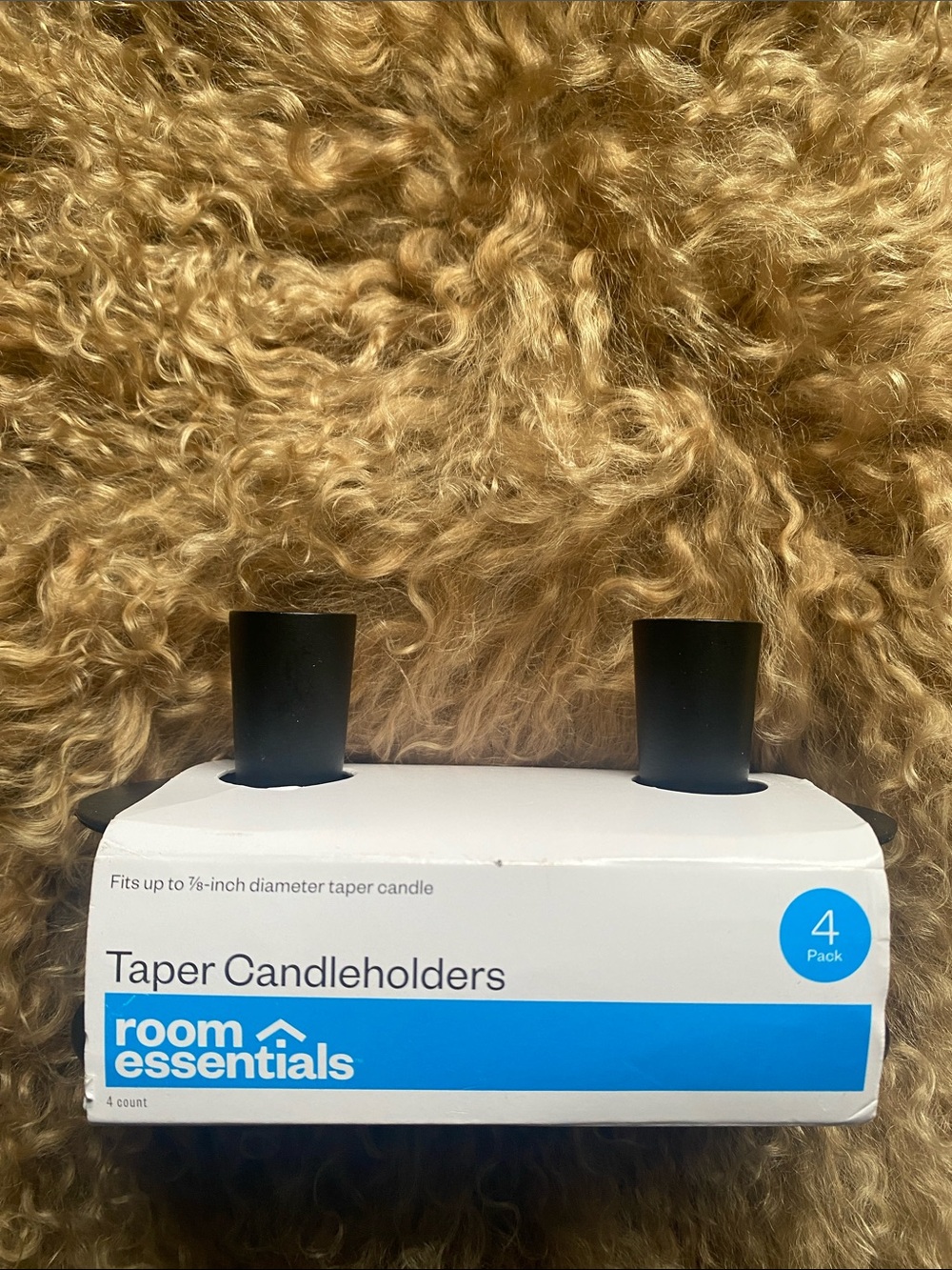 Room Essentials Black Taper Candleholders - Pack of 4